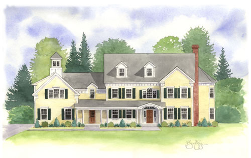 Watercolor Front Elevations