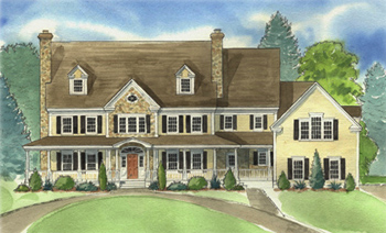 Watercolor Front Elevations