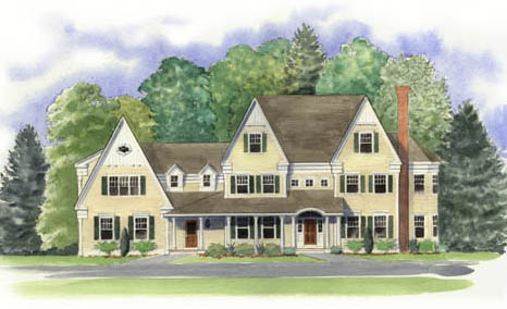 Watercolor Front Elevations